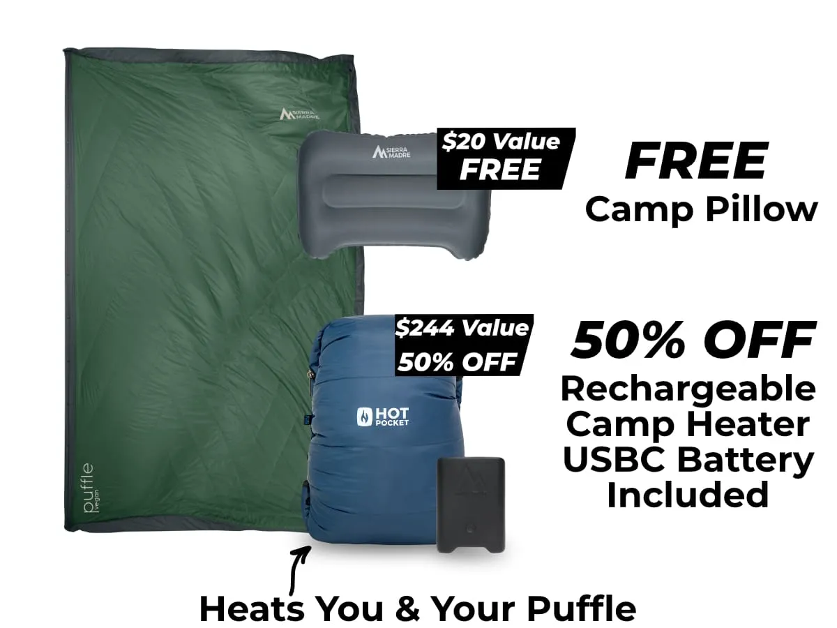 Special Offer: Puffle 55° Down Adventure Blanket   Add ons