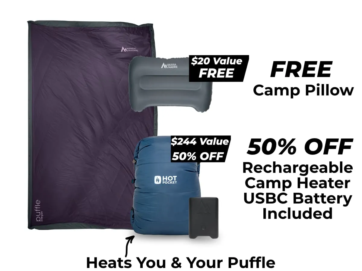 Special Offer: Puffle 55° Down Adventure Blanket   Add ons