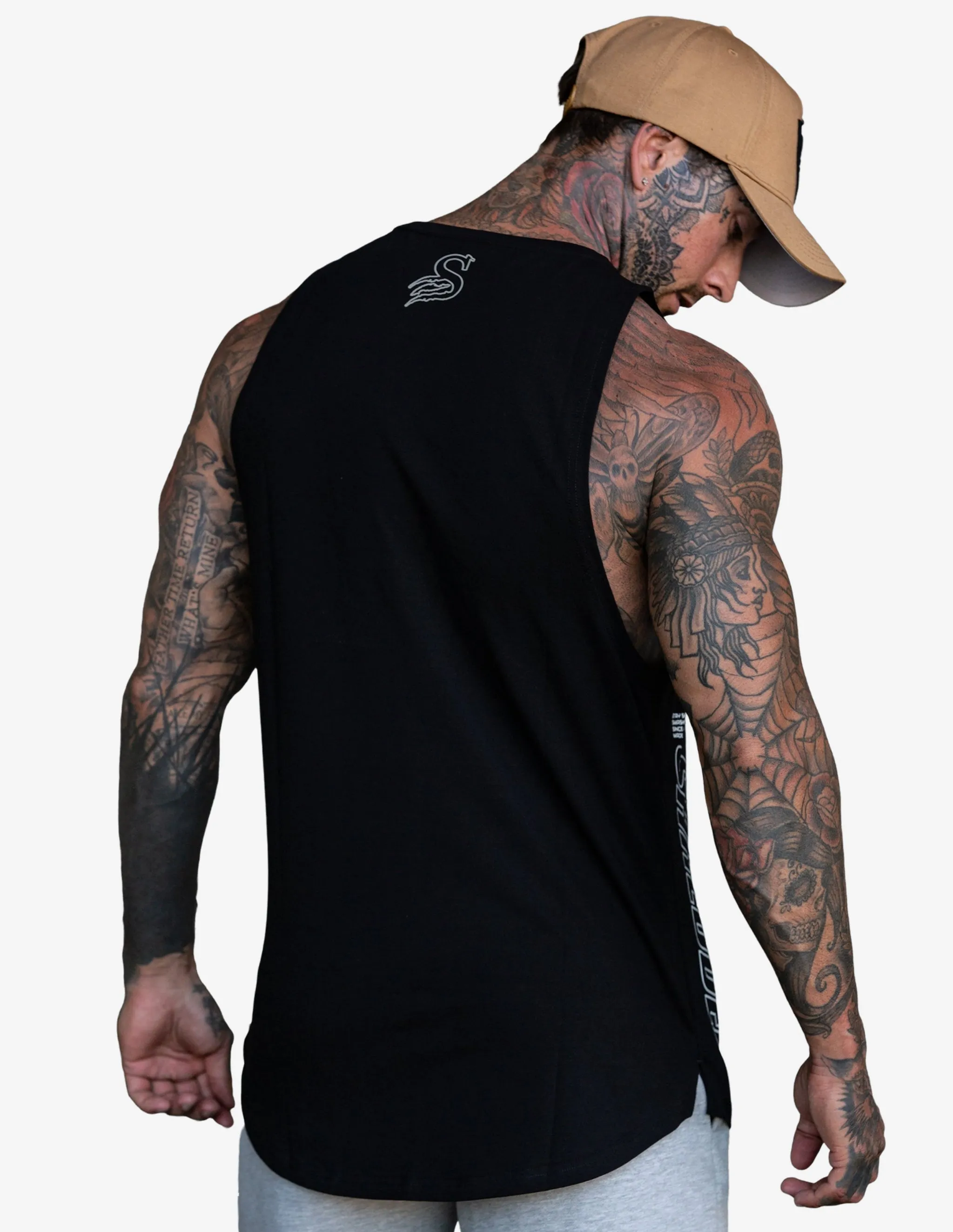 Surge Reflective Longline Tank Black