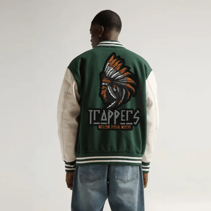 Trappers - Hunter Green Letterman Jackets