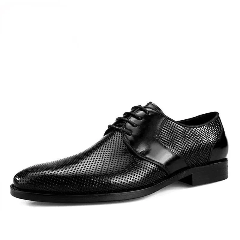 West Louis™ Breathable Genuine Leather Dress Shoes